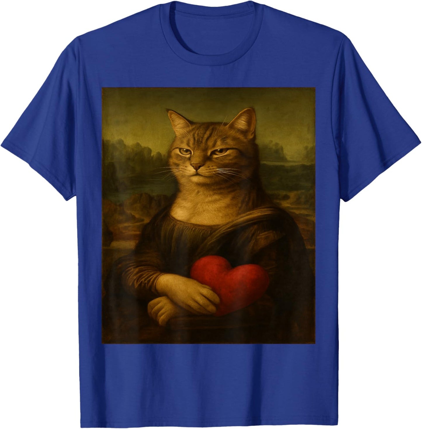 Cat Monalisa Cats Lovers Sarcastic T-Shirt - T-Shirt | Royal