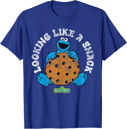 Sesame Street Cookie Monster Snack Big Cookie T-Shirt - T-Shirt | Royal