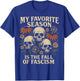 Boho Floral My Favorite Season is The Fall of Fascism Skull T-Shirt - T-Shirt | Royal