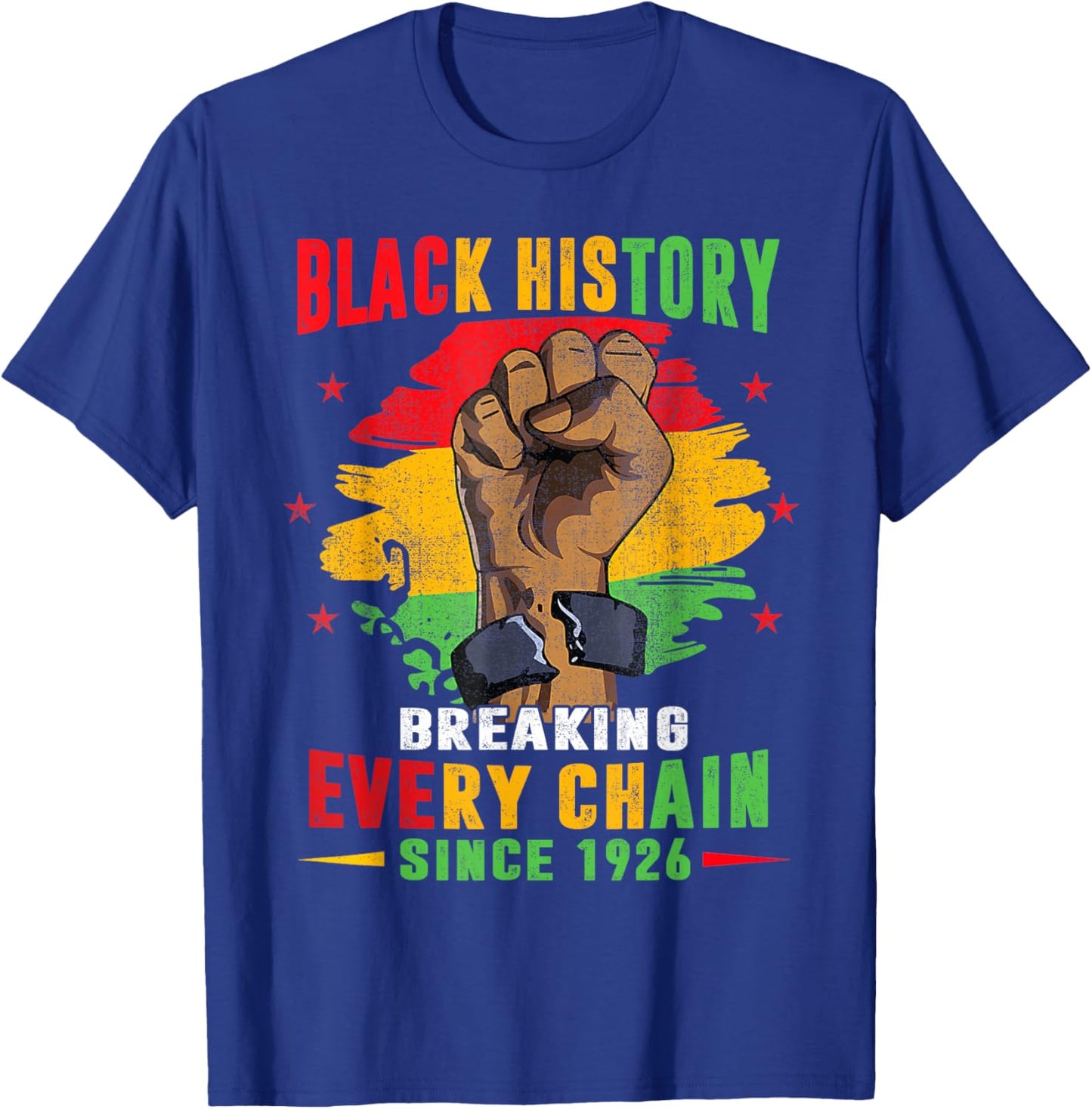 Black History Month Celebrate Black Freedom Day Men Women T-Shirt - T-Shirt | Royal