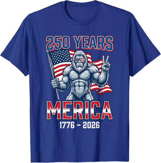 250 Years American 1776-2026 250th Birthday 250 USA T-Shirt - T-Shirt | Royal