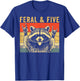 Feral and Five Raccoon Funny 5th Birthday Girls Boys Kids T-Shirt - T-Shirt | Royal