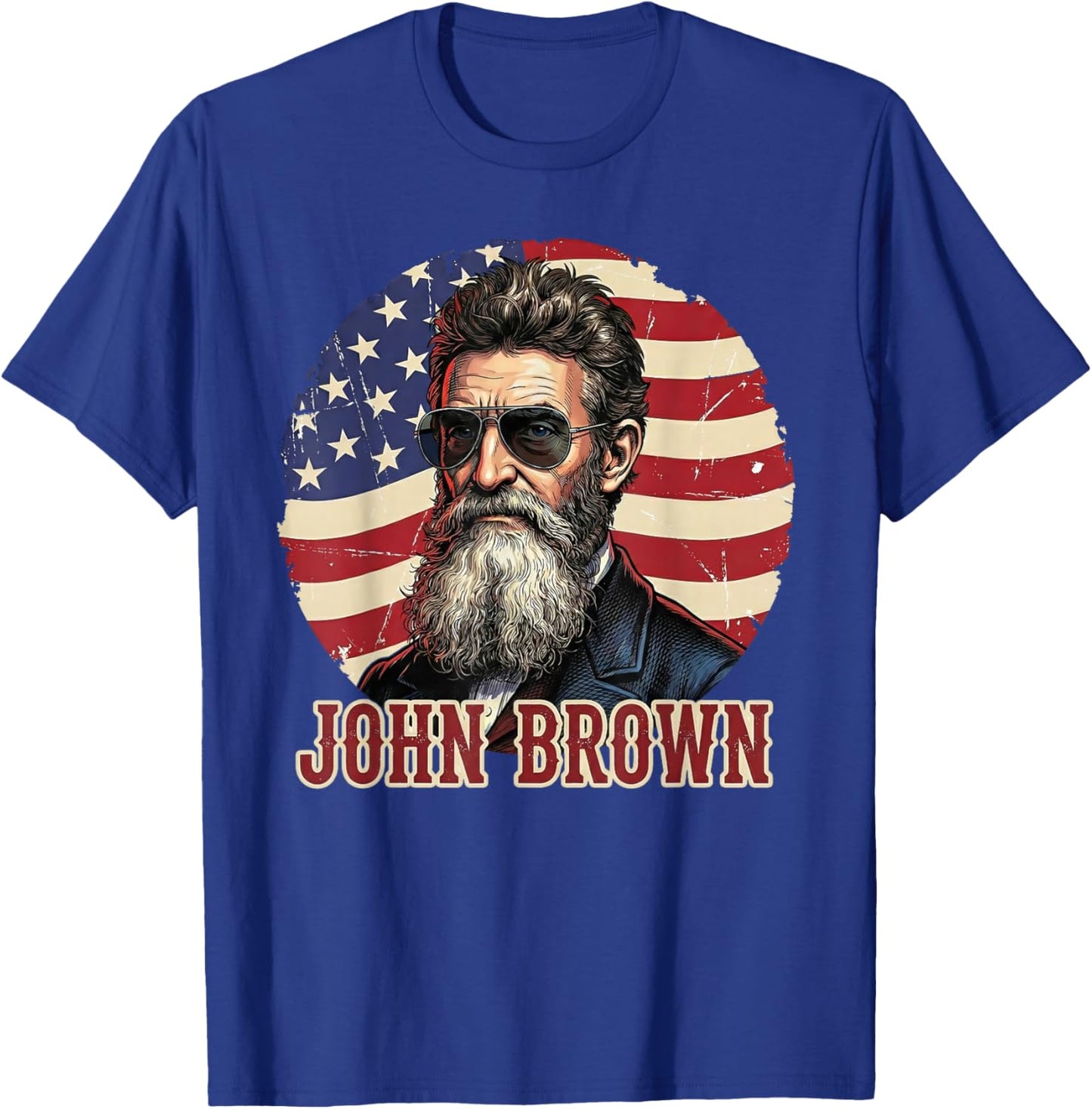 John Brown Abolitionist Patriotic American Flag US History T-Shirt - T-Shirt | Royal