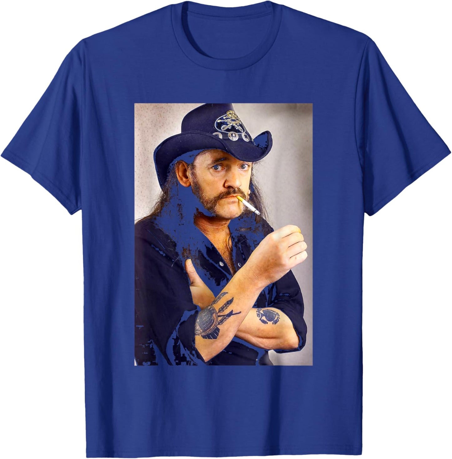 Motorhead Lemmy Kilmister Portrait Ace of Spades T-Shirt - T-Shirt | Royal