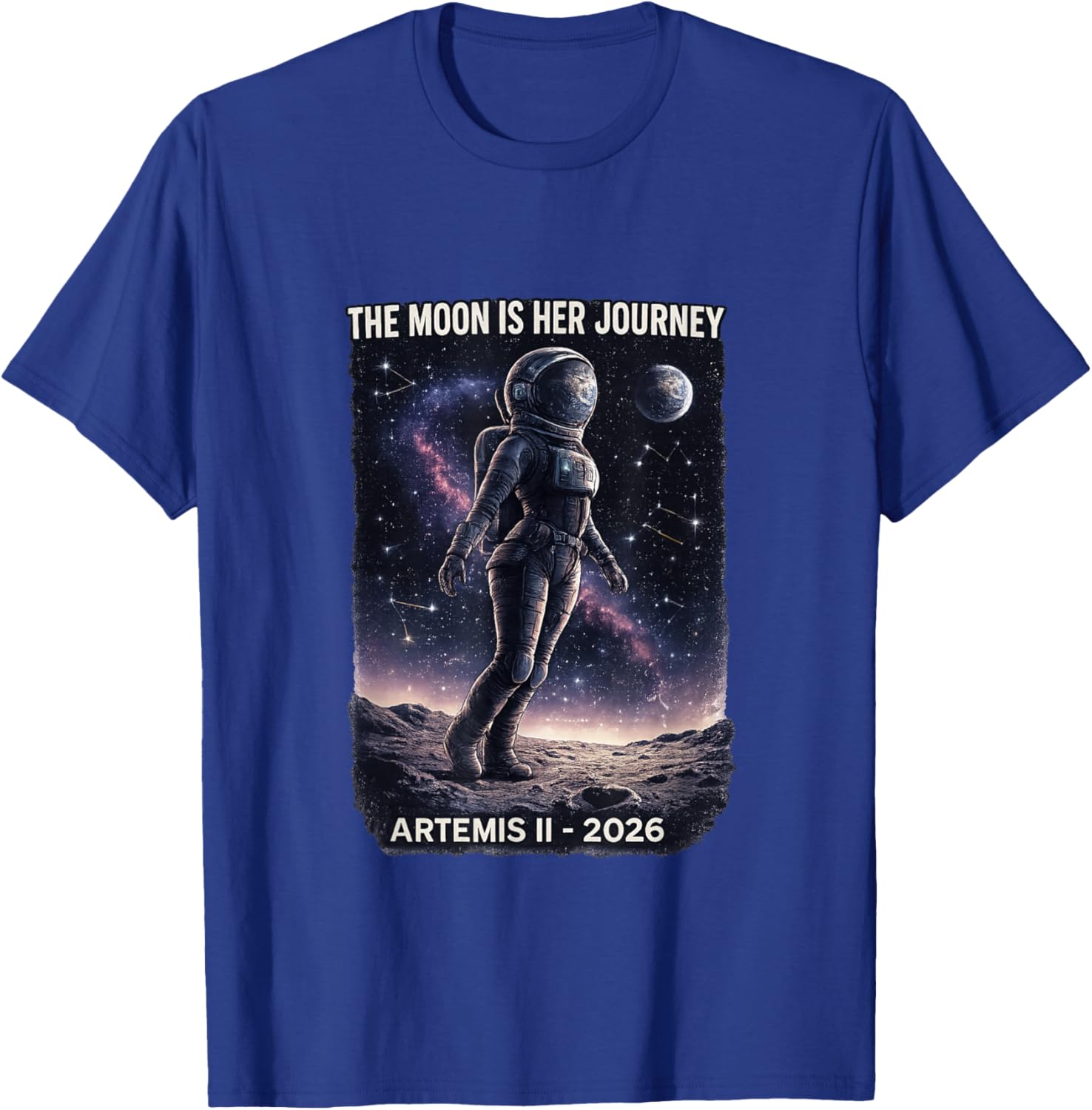 Artemis 2 Space Women Girls T-Shirt - T-Shirt | Royal
