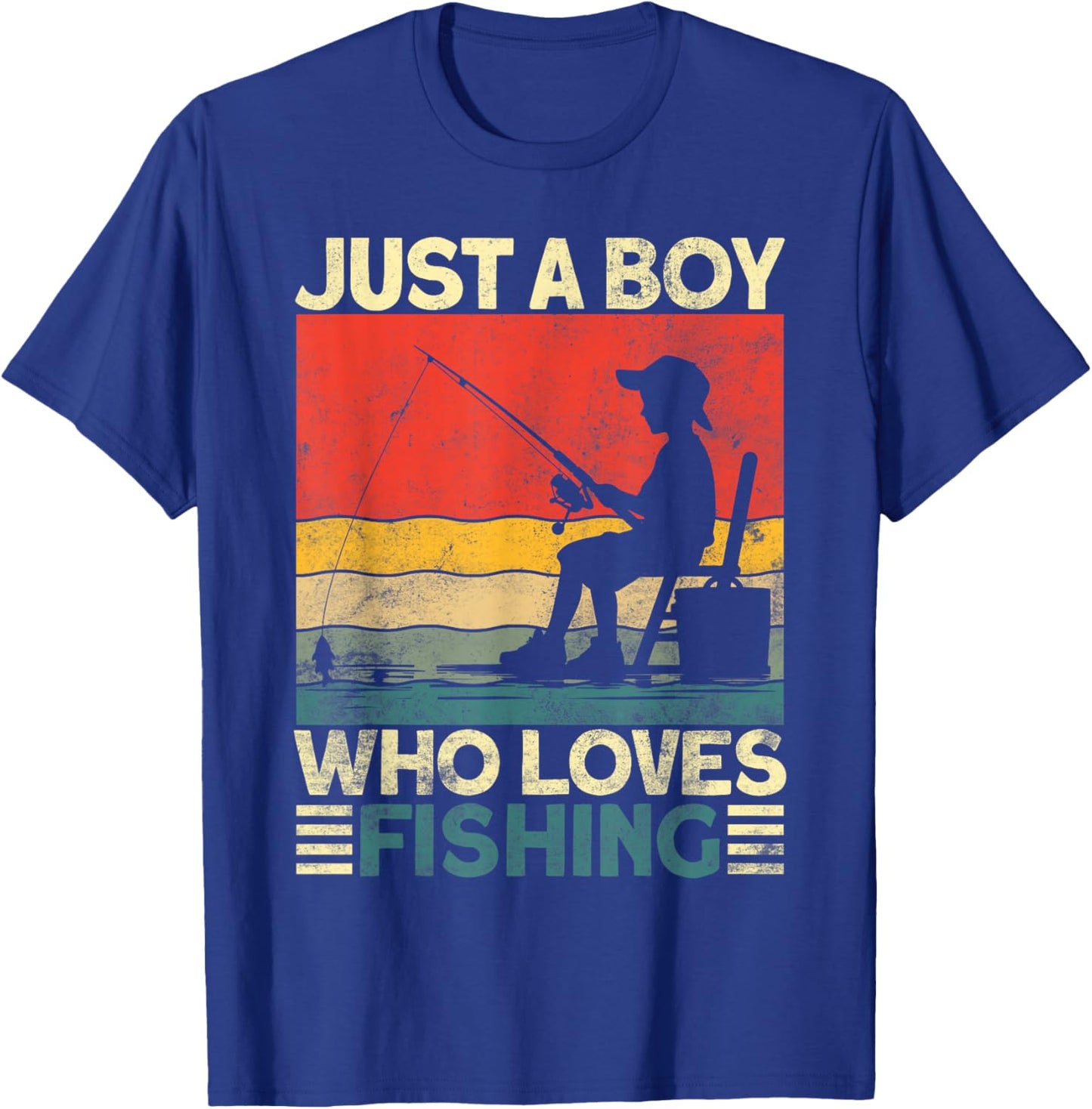 Funny Vintage Fishing Jokes Boys Fisherman Bass Fish T-Shirt - T-Shirt | Royal