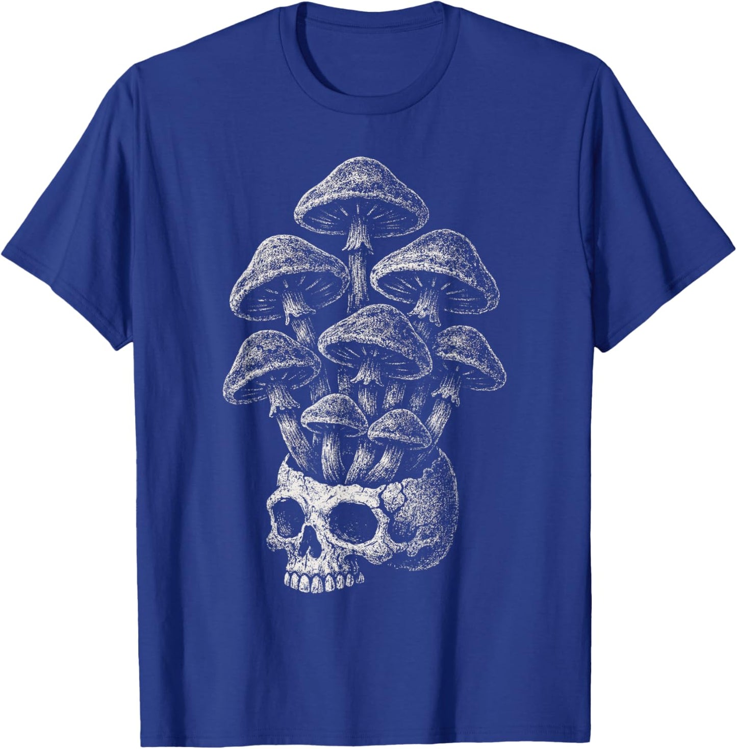 Mushroom Skull Grunge Alt Goth Skeleton Forest Aesthetic T-Shirt - T-Shirt | Royal