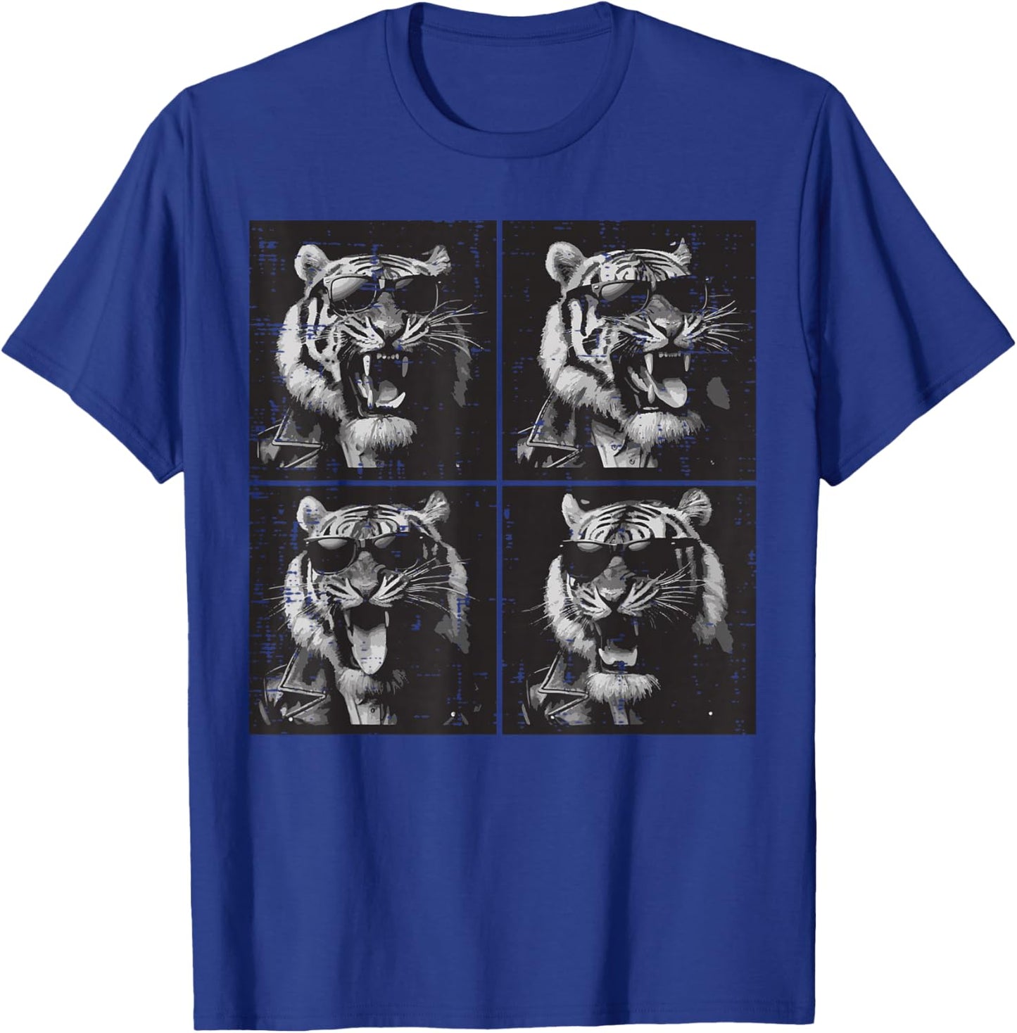 Tiger Selfie Funny Women Kids Boys Girls Men Youth Teen T-Shirt - T-Shirt | Royal