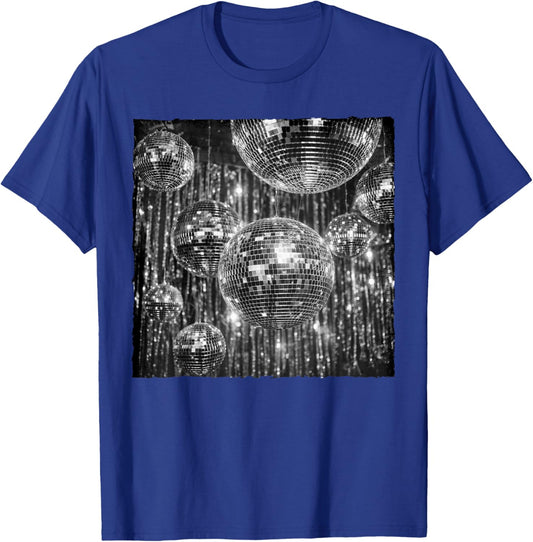 Disco Party Disco Ball Birthday Dancing Queen Concert 80s T-Shirt - T-Shirt | Royal