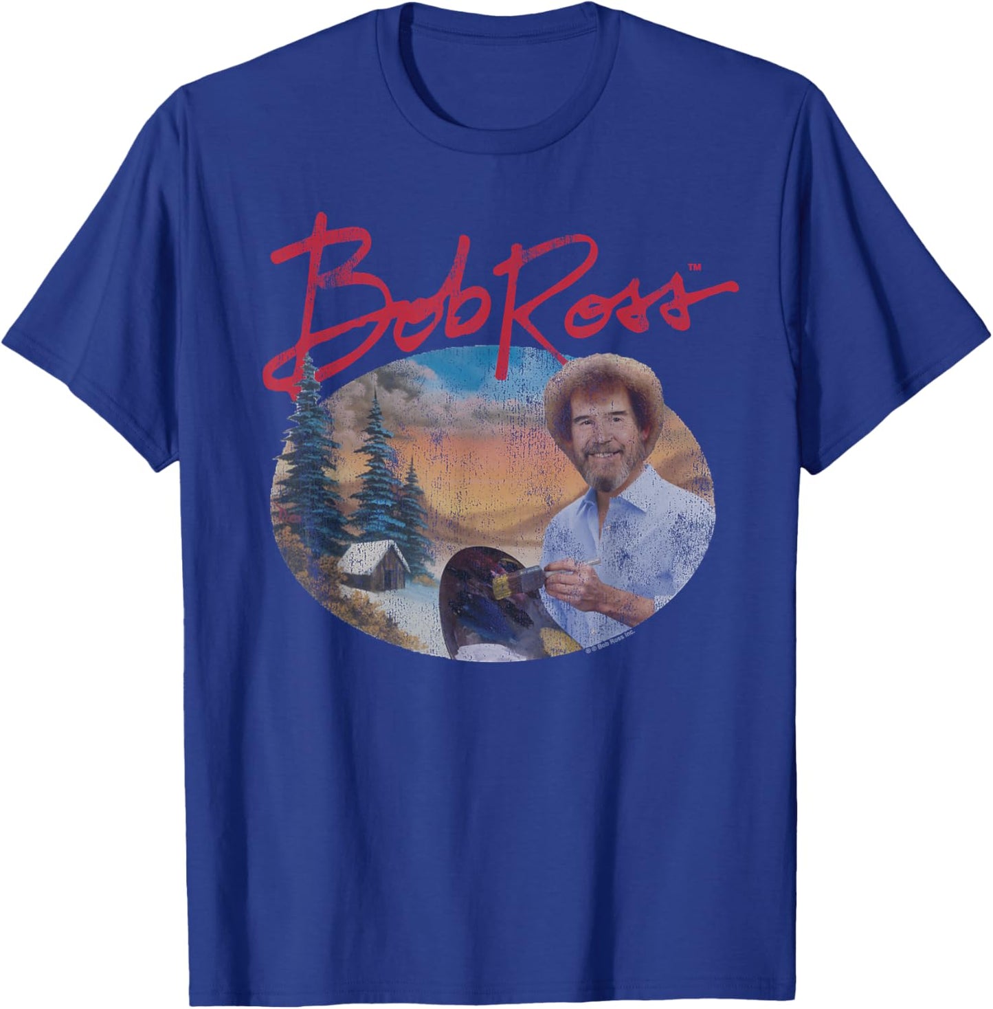Bob Ross A Warm Winter T-Shirt - T-Shirt | Royal