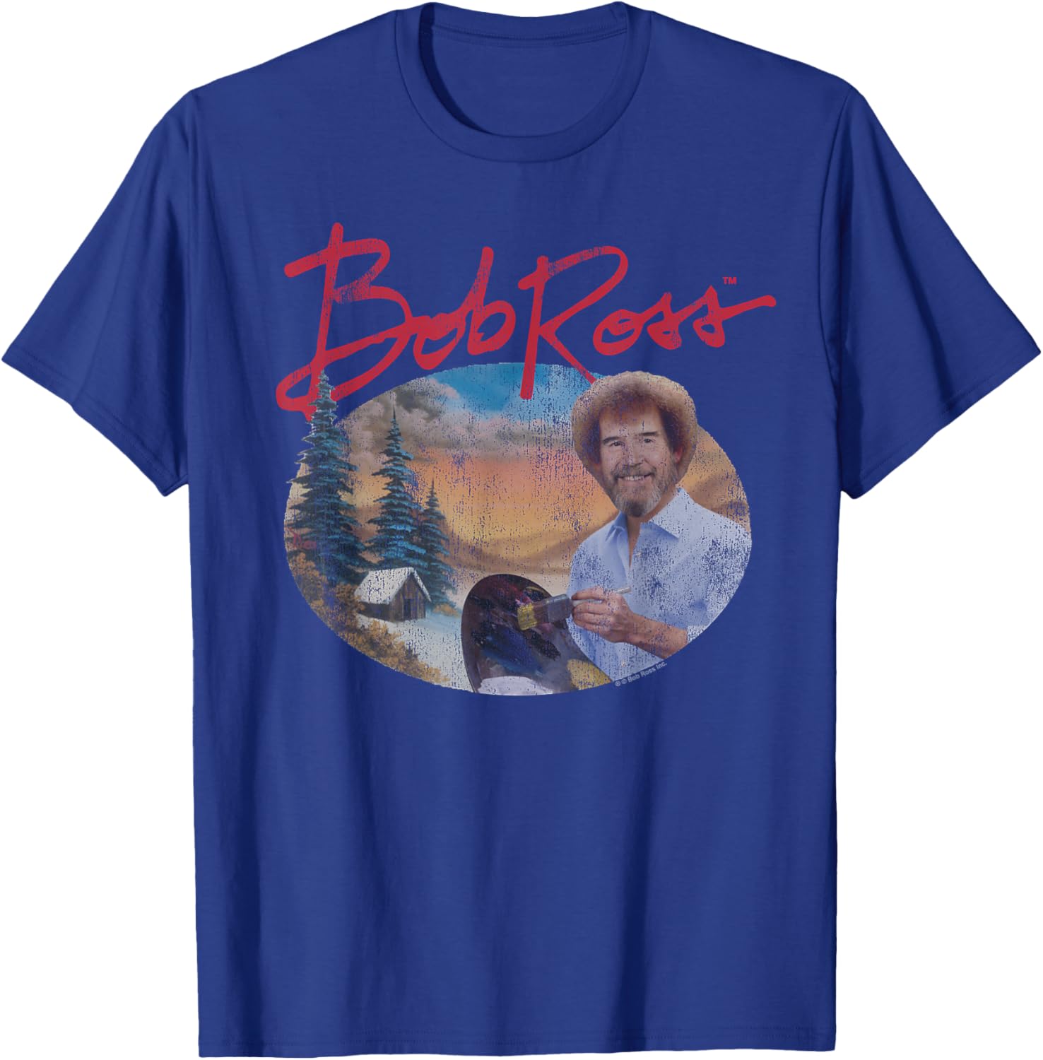 Bob Ross A Warm Winter T-Shirt - T-Shirt | Royal