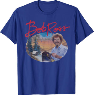 Bob Ross A Warm Winter T-Shirt - T-Shirt | Royal