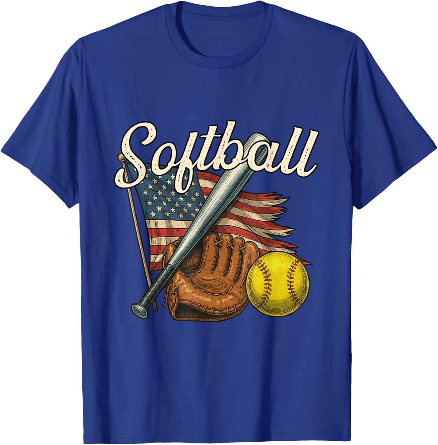 Softball - Softball Lover Softball Player Softballer T-Shirt - T-Shirt | Royal