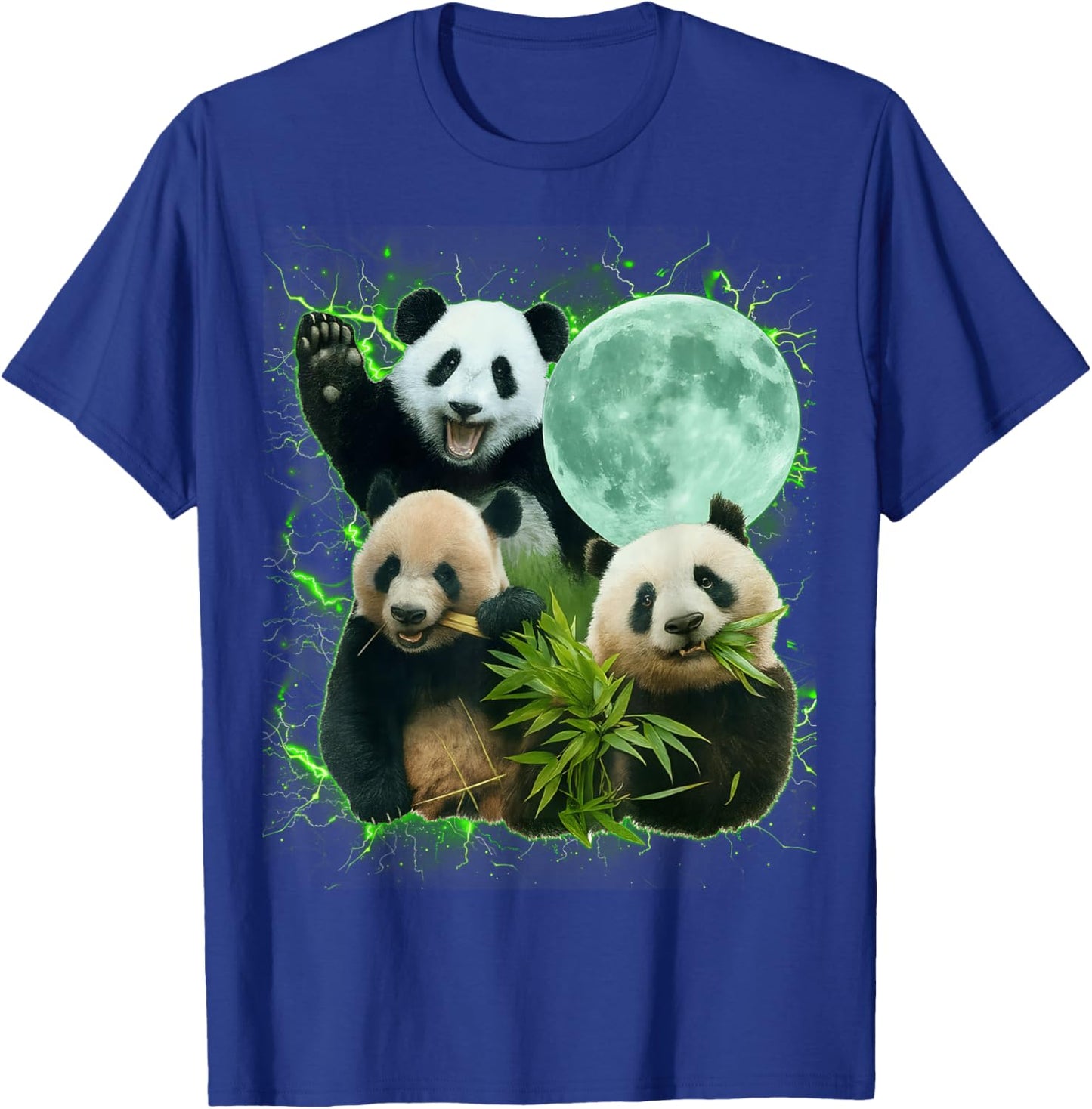 Cute Funny Meme Panda Eating Bamboo Men Women Kid T-Shirt - T-Shirt | Royal