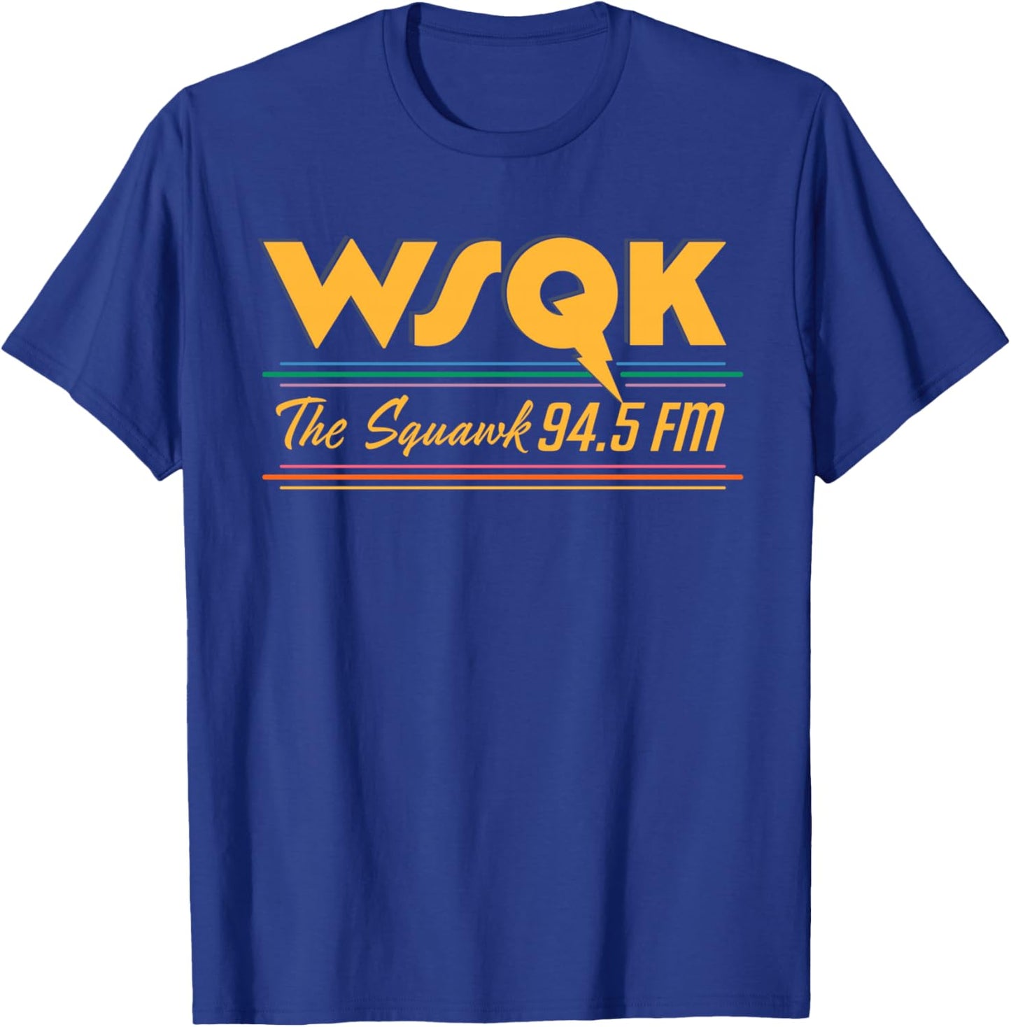 Stranger Things Season 5 WSQK The Squawk 94.5 FM Retro Logo T-Shirt - T-Shirt | Royal