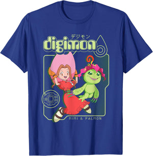 Digimon Mimi and Palmon Y2K Frame Digital Monsters T-Shirt - T-Shirt | Royal