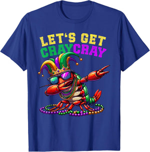 Dabbing Crawfish Costume Kids Boys Men Mardi Gras T-Shirt - T-Shirt | Royal