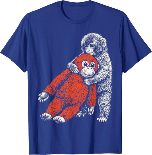 Cute Baby Zoo Monkey Named Punch Adorable Stuffed Orangutan T-Shirt - T-Shirt | Royal