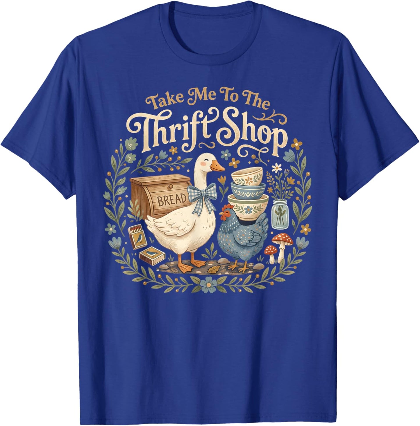 Take Me to The Thrift Shop Cute Grandma Core Antiquing Women T-Shirt - T-Shirt | Royal