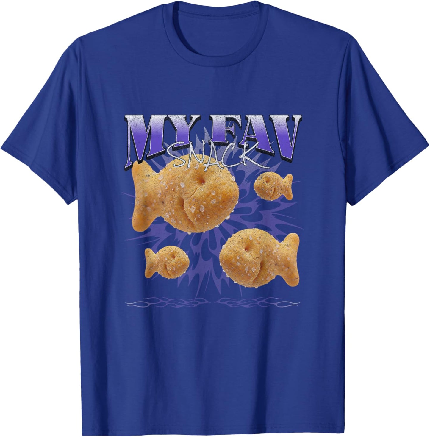 Bootleg Goldfish Snack T-Shirt - T-Shirt | Royal