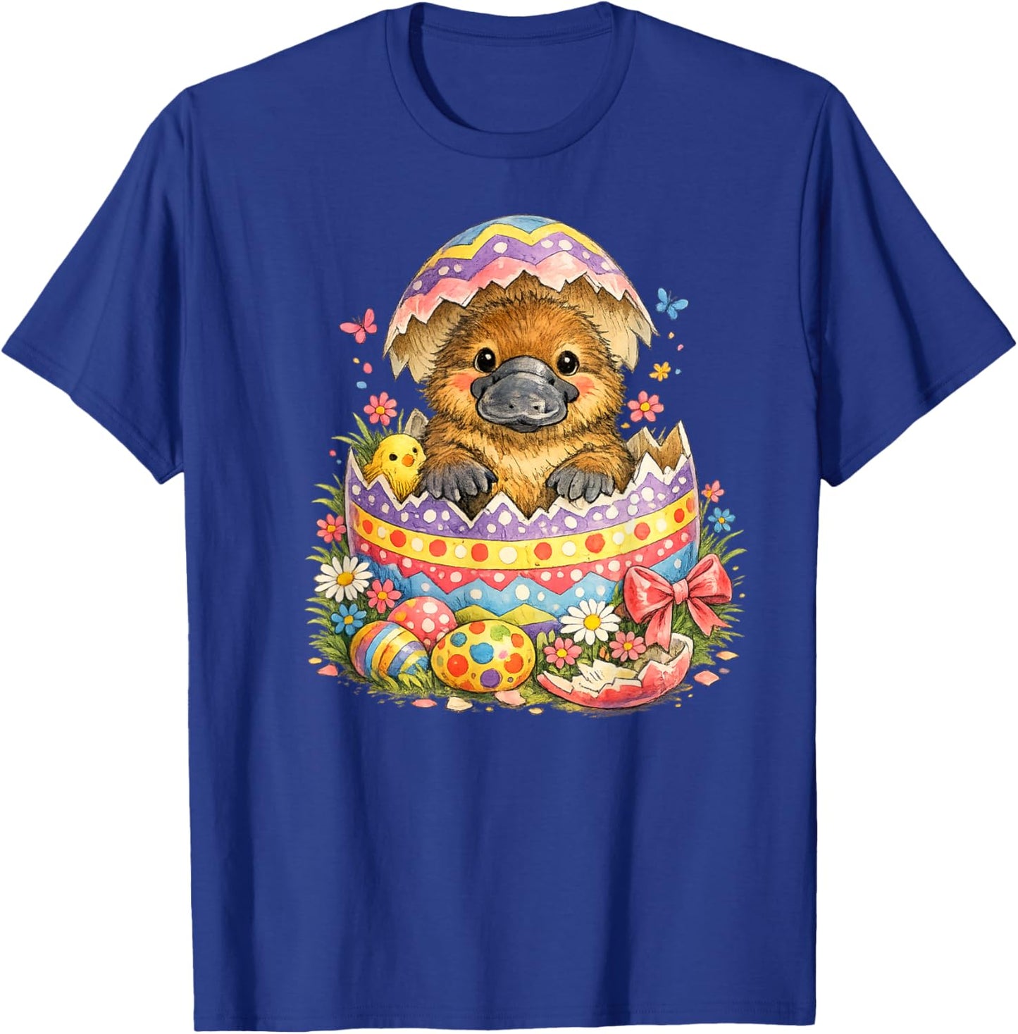 Platypus Easter Egg Hatched | Cute Duckbill Spring Surprise T-Shirt - T-Shirt | Royal