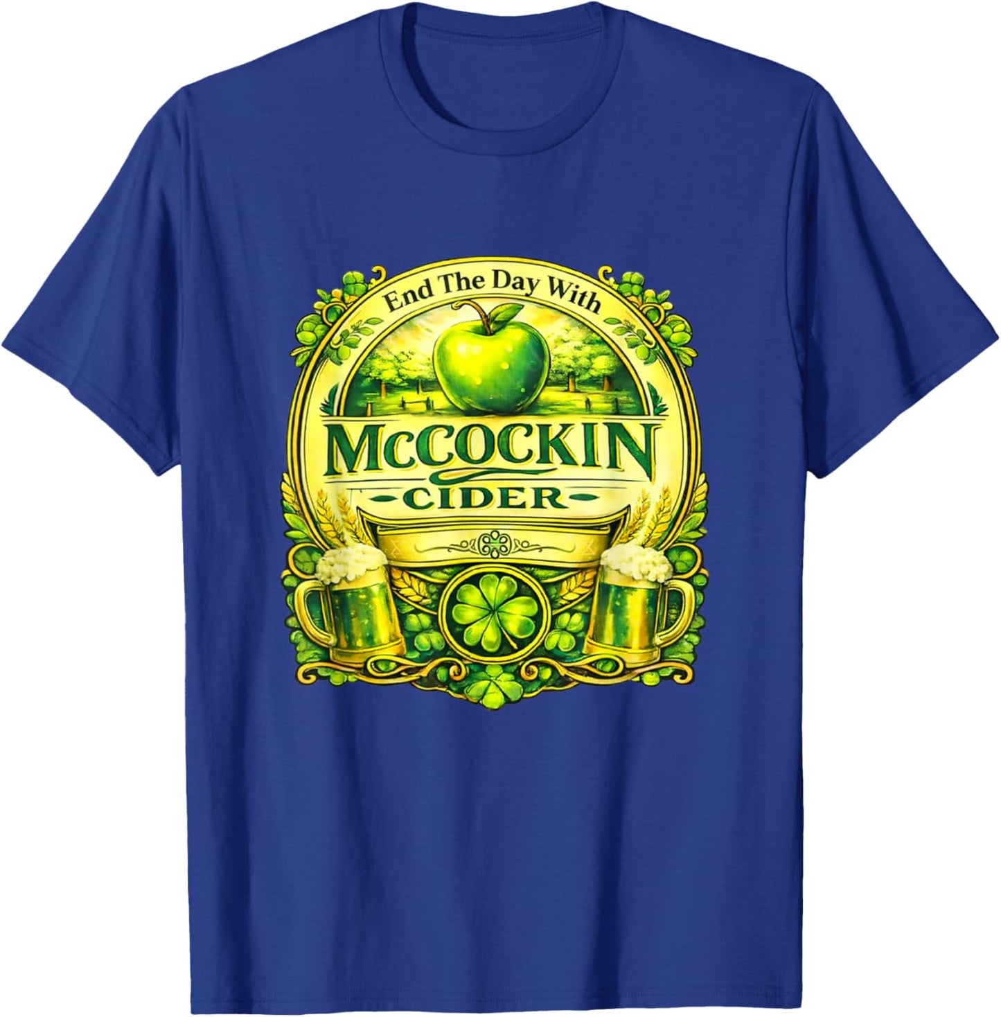 Maccockin Cider Funny St Patrick's Day T-Shirt - T-Shirt | Royal