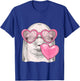 Cute Dolphin Blowing Pink Valentine Heart Bubble Gum T-Shirt - T-Shirt | Royal