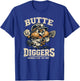 Vintage Baseball | Funny | Butte Diggers | Baseball Club T-Shirt - T-Shirt | Royal