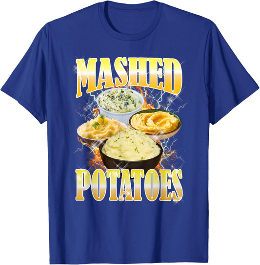 Thanksgiving Mashed Potatoes Bootleg 90's Rap Rock Vintage T-Shirt - T-Shirt | Royal