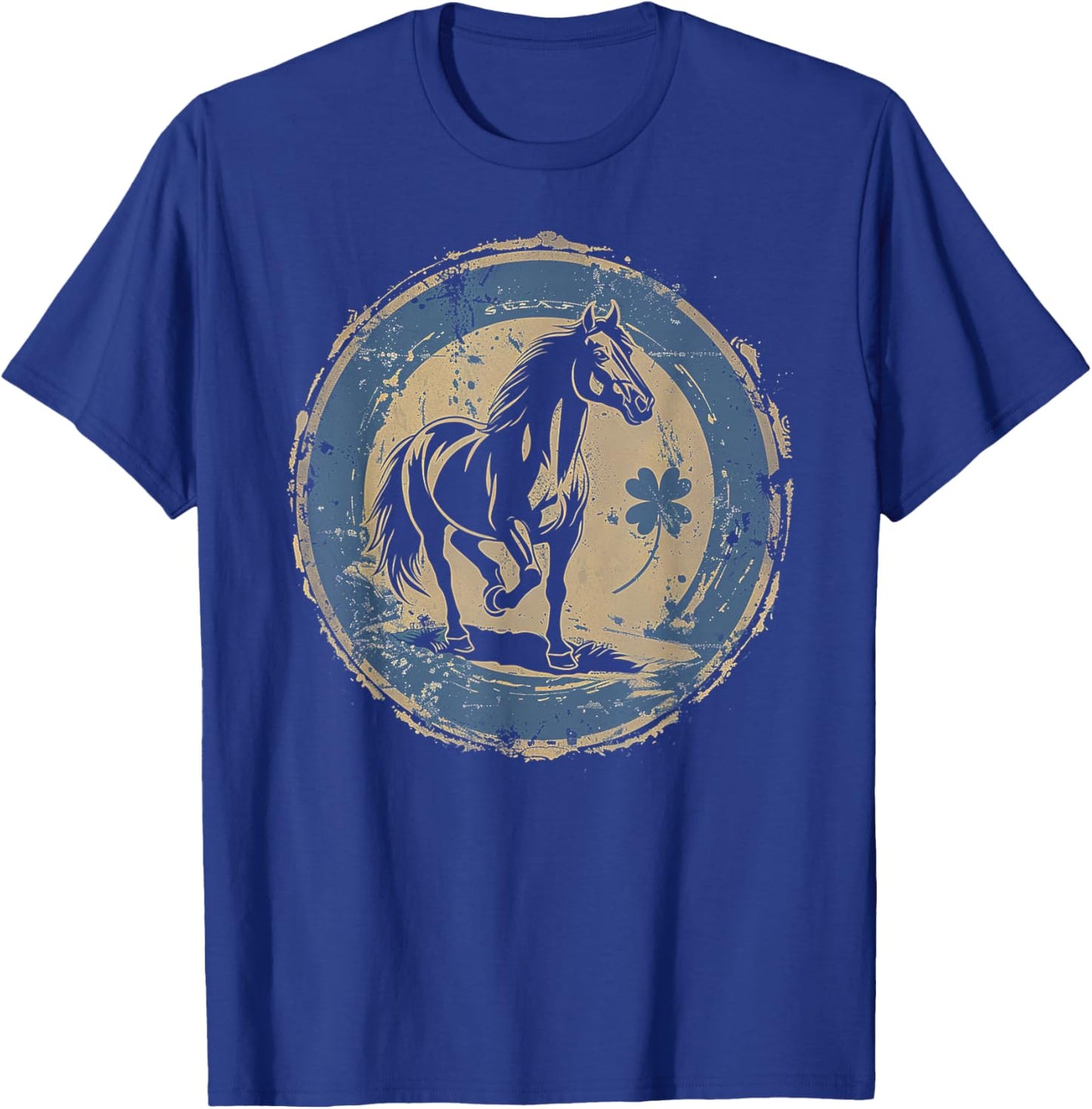 Horse - Saint Paddys Shamrock St. Patrick's Day T-Shirt - T-Shirt | Royal