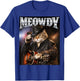 Meowdy Funny Cat Country Singer 80s and 90s Retro T-Shirt - T-Shirt | Royal