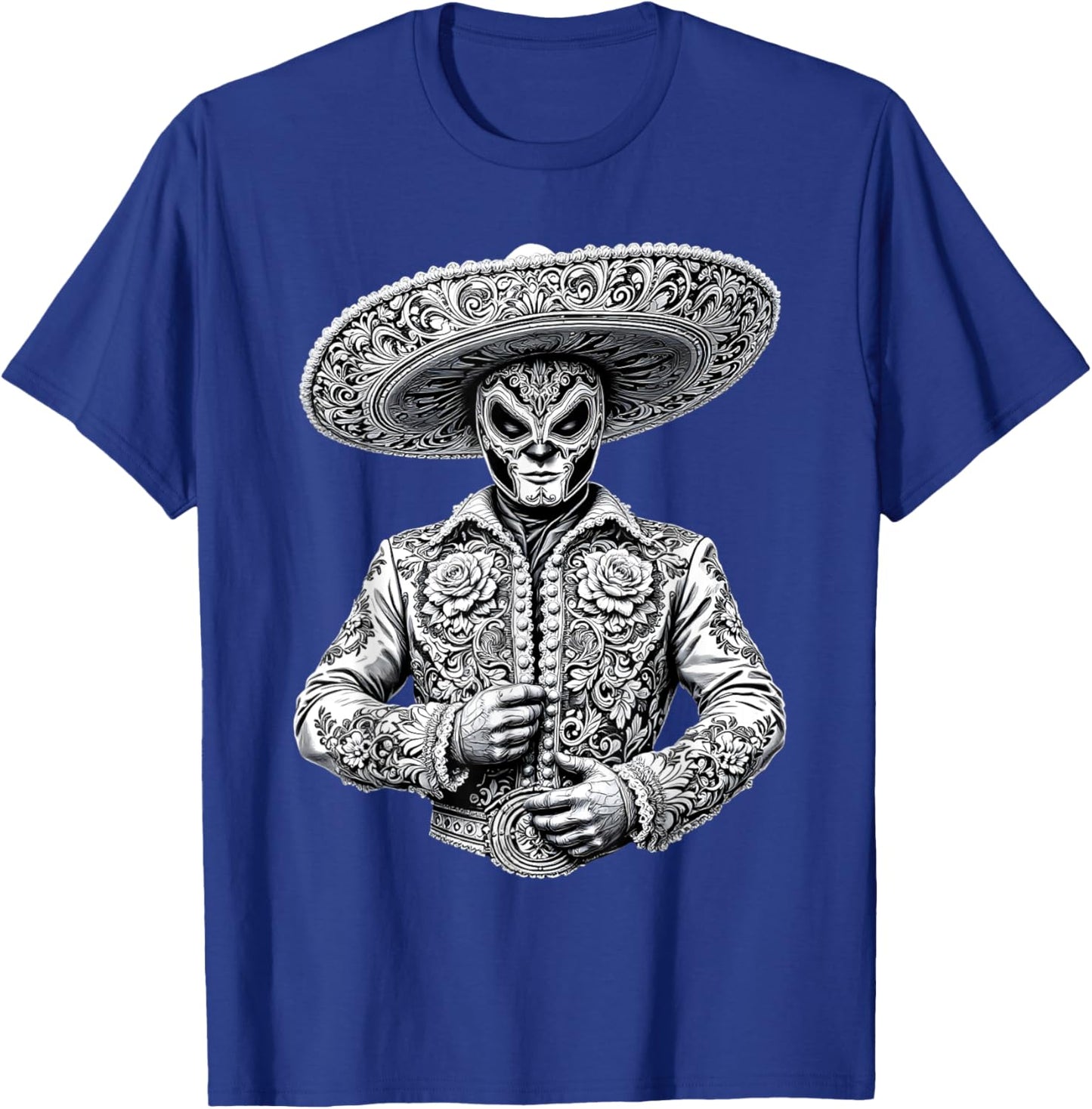 Elegant Lucha Libre Charro T-Shirt - T-Shirt | Royal