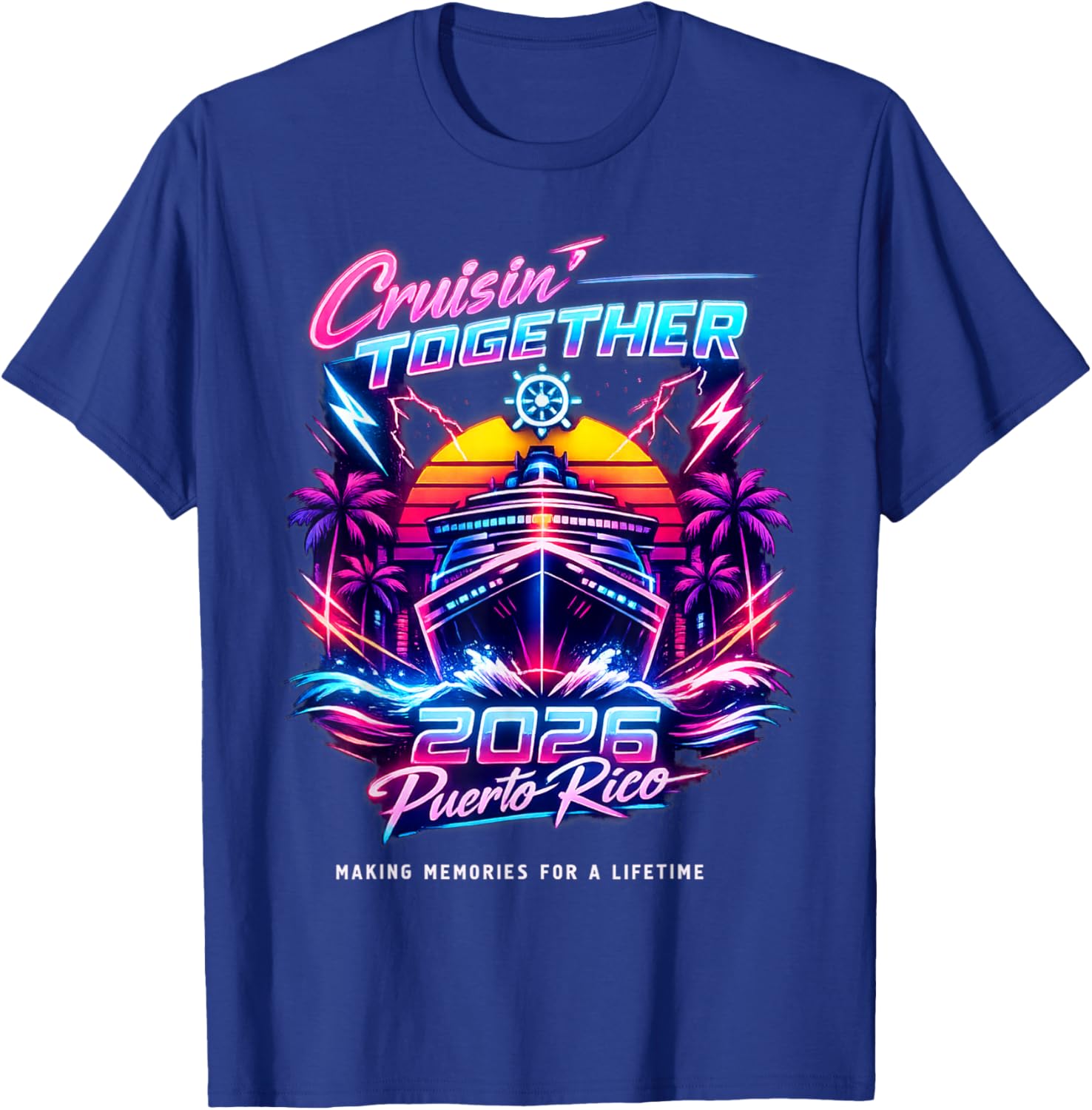 Cruisin' Together Puerto Rico 2026 Family Cruise Vacation T-Shirt - T-Shirt | Royal