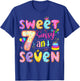 Sweet Sassy & Seven 7th Birthday Girls Seven Years Birthday T-Shirt - T-Shirt | Royal