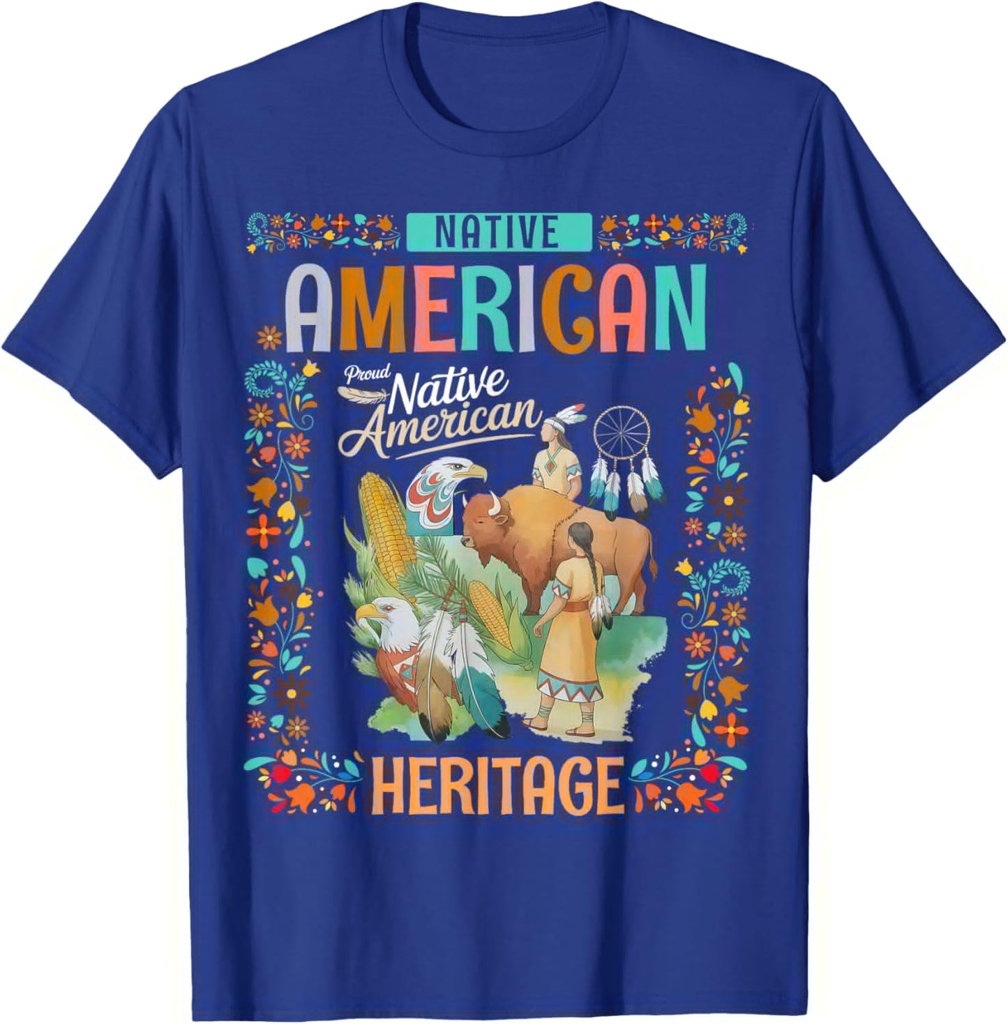 Indigenous Peoples Women Idea Native American Heritage Month T-Shirt - T-Shirt | Royal