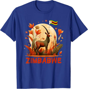 Cool Zimbabwean Gazelle Costume for Zimbabwe Lovers T-Shirt - T-Shirt | Royal