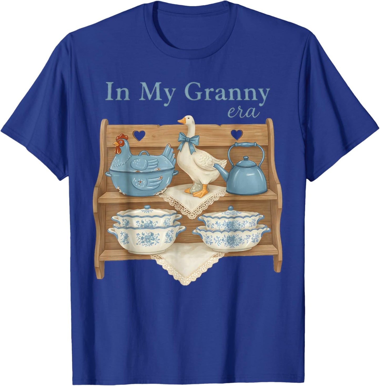 in My Granny Era, Grandma Core Graphic T-Shirt - T-Shirt | Royal