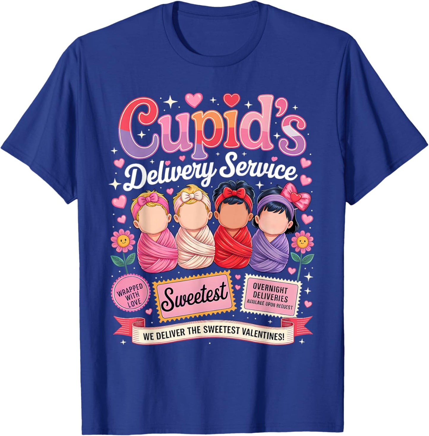 Nurse Valentine Cupid's Delivery Service Labor and Delivery T-Shirt - T-Shirt | Royal