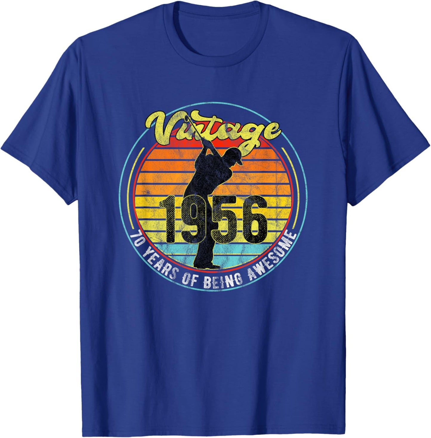 70 Year Old Vintage Golf Golfer 1956 70th Birthday T-Shirt - T-Shirt | Royal
