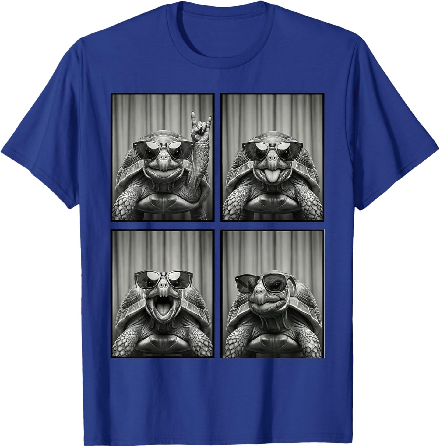 Turtle in Sunglasses Rokin Photobooth Funny Sea Turtle Owner T-Shirt - T-Shirt | Royal