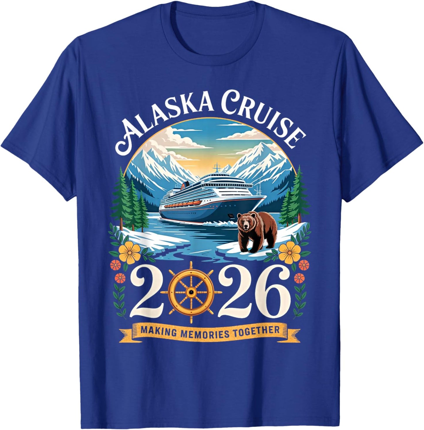 Alaska Cruise Trip 2026 Family Vacation Design T-Shirt - T-Shirt | Royal