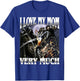 I Love My Mom Very Much Funny Hard Skeleton Meme Bootleg T-Shirt - T-Shirt | Royal