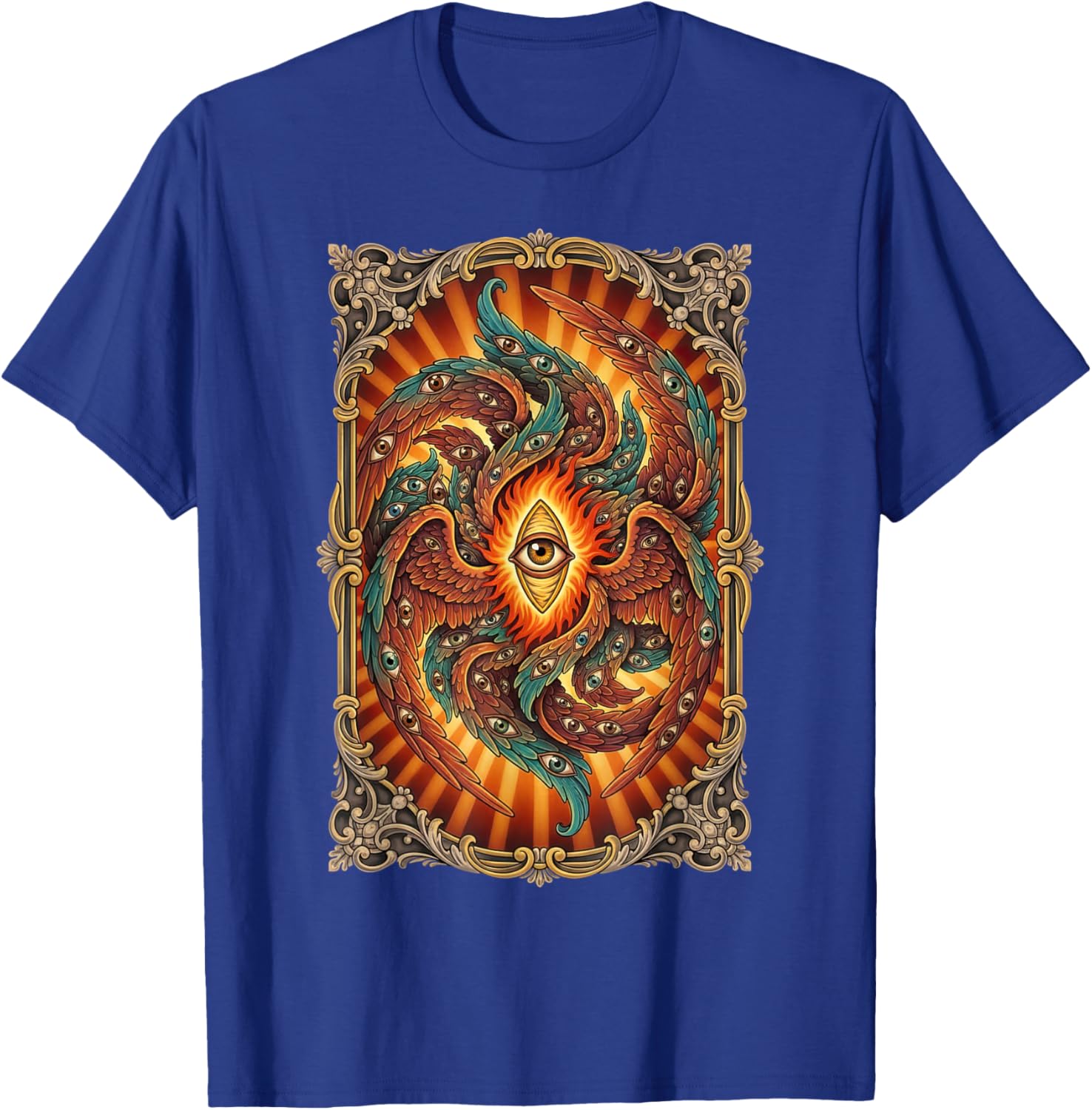 Biblically Accurate Angel Seraphim Ornate Gothic T-Shirt - T-Shirt | Royal