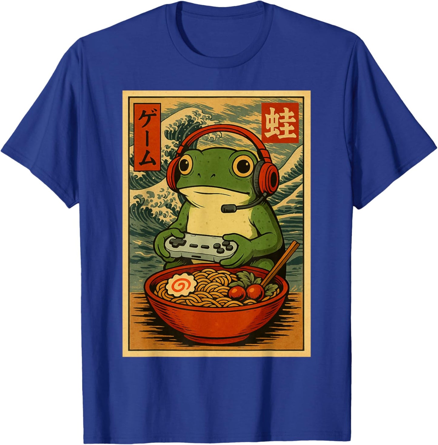 Funny Frog Gaming Ramen Japan Japanese Boy Men Kid T-Shirt - T-Shirt | Royal