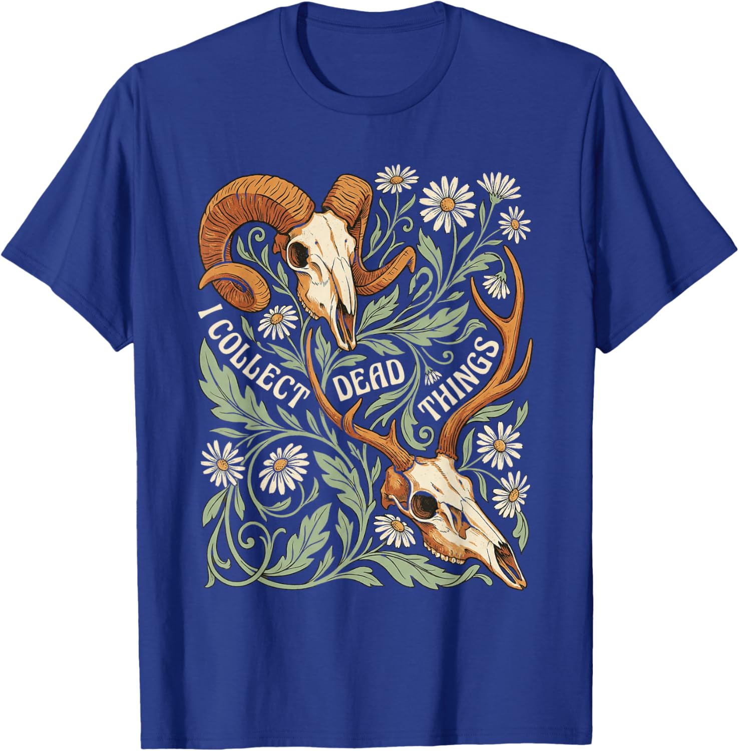 Taxidermy I Collect Dead Things Floral Taxidermist T-Shirt - T-Shirt | Royal