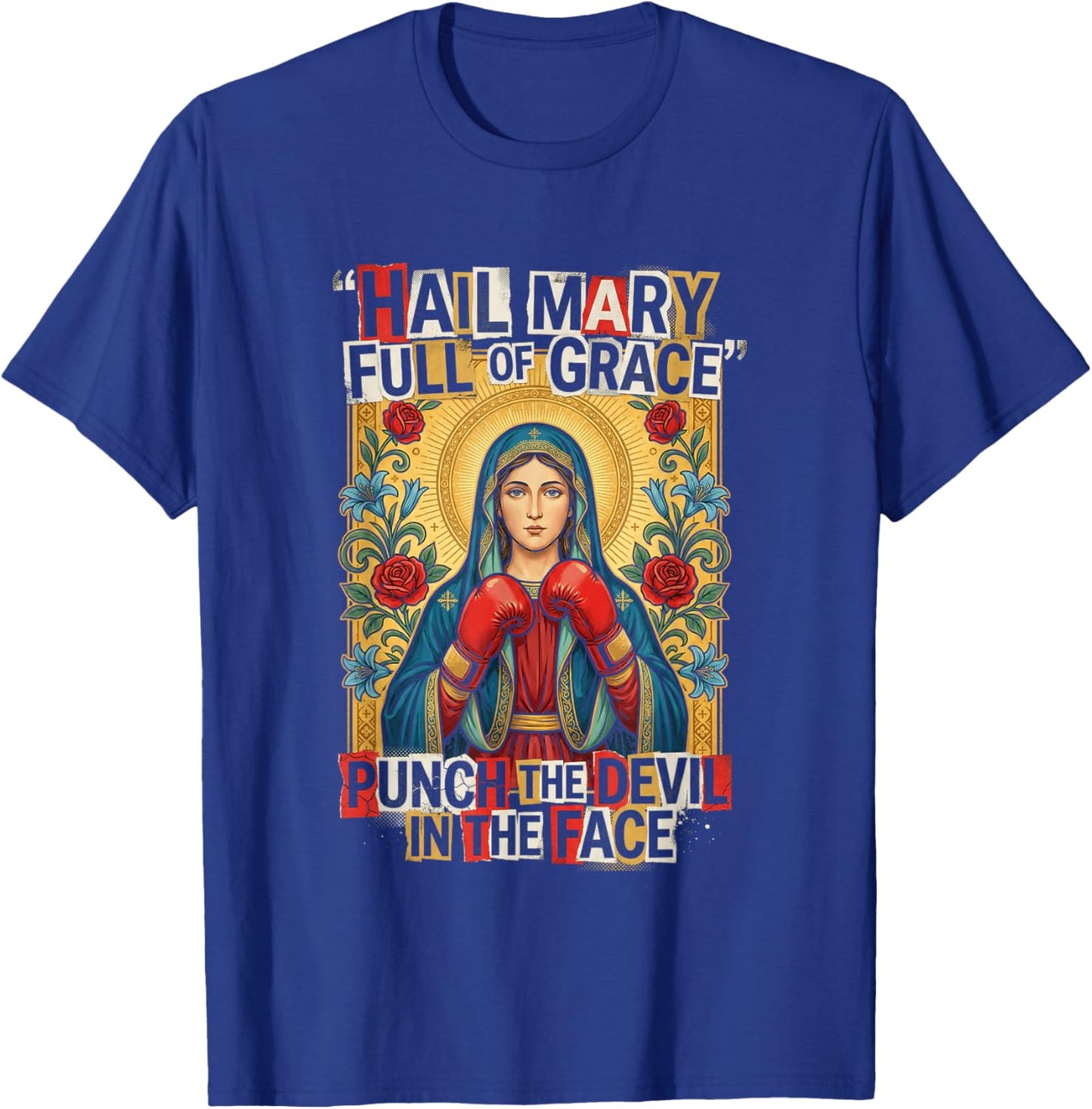 in The Face Christian Humor T-Shirt - T-Shirt | Royal