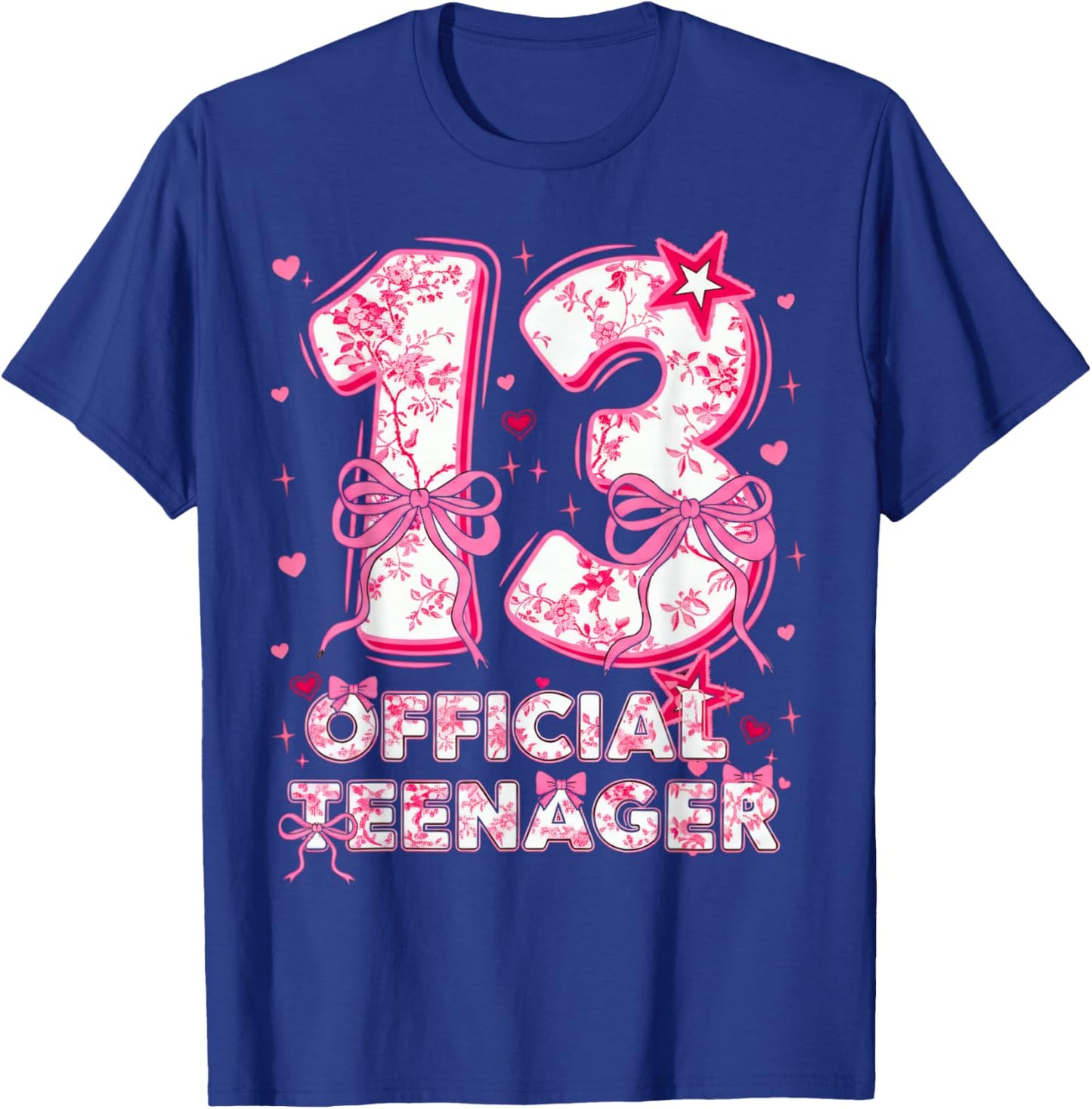 13th Birthday Girl 13 Years Old Official Teenager Birthday T-Shirt - T-Shirt | Royal