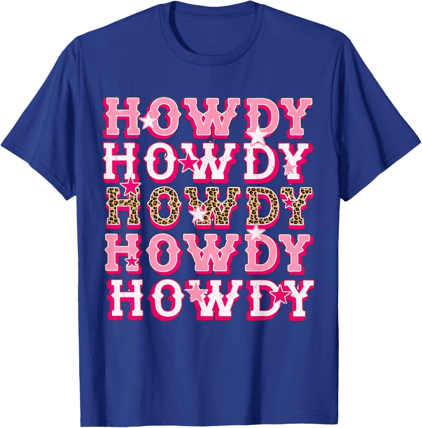 Howdy Western Cowboy Howdy Cowboy Rodeo Cowgirl T-Shirt - T-Shirt | Royal
