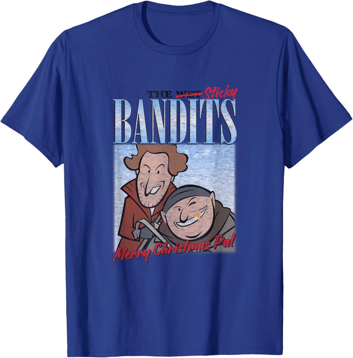 Home Alone Sticky Bandits Christmas Cartoon T-Shirt - T-Shirt | Royal