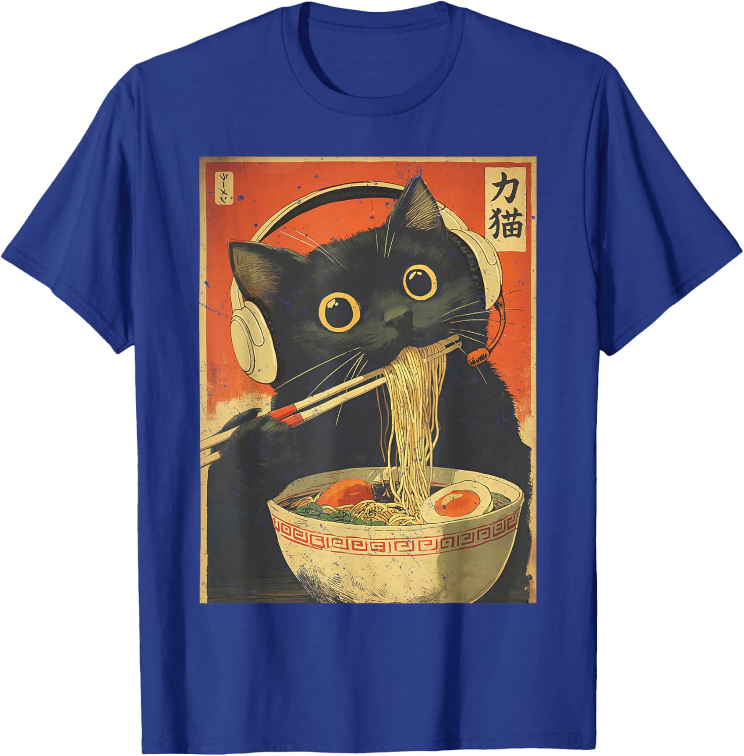 Cute Kawaii Gamer Cat Funny Ramen & Video Games Cats Lover T-Shirt - T-Shirt | Royal